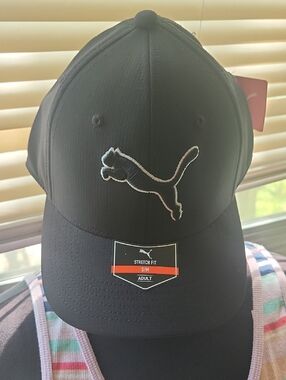 Puma Black Baseball Cap with White Logo
